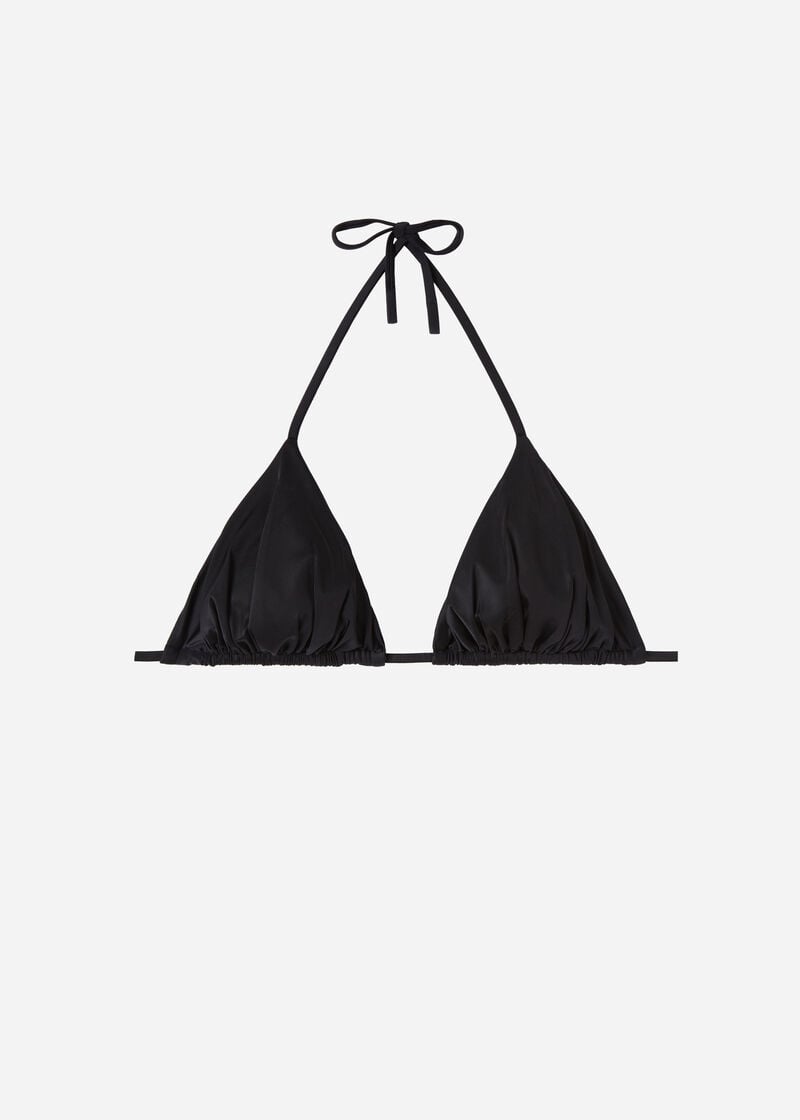 Triángulo Relleno Extraíble Bikini Shiny Satin(Bikini＋Bragas）